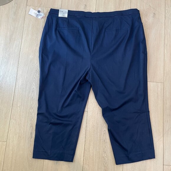 NEW $59 Catherines Womens Plus 30W Universal Capri Navy Pants - Picture 9 of 10